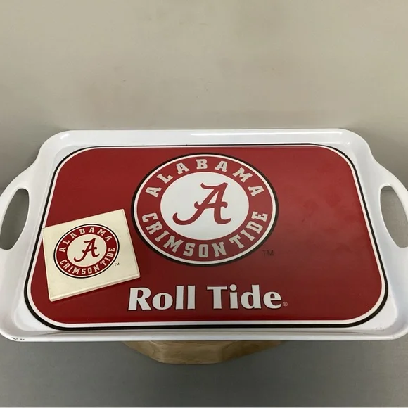 Alabama Crimson Tide College Football Melamine Serving Tray - Roll Tide - Rare - Picture 8 of 11
